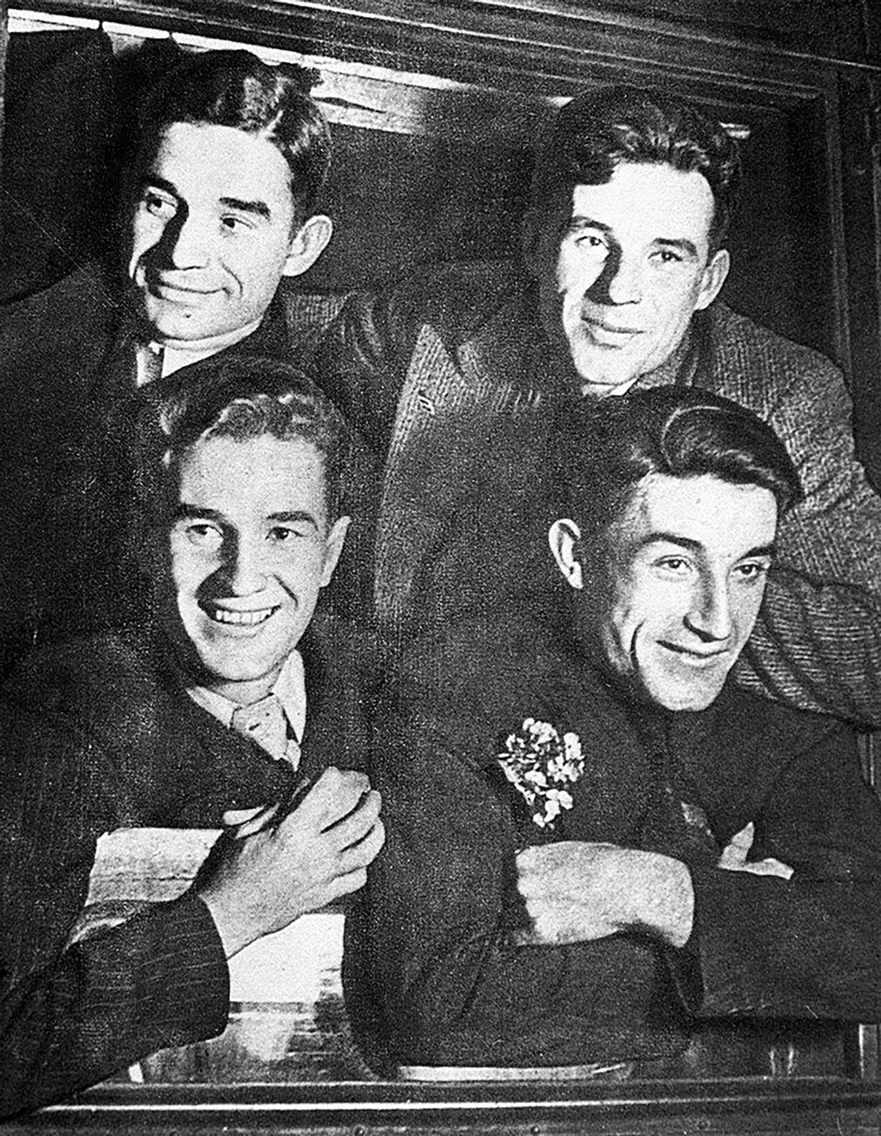 Los Stárostin llevaron al Spartak hacia la cima del fútbol soviético. De izquierda a derecha: Nikolái, Aleksandr (arriba), Piotr y Andréi (abajo)./ Archivo